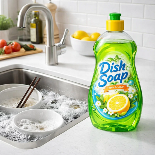 Lemon Dish Soap Liquid, Fresh & Clean Scent, Squeeze Bottle