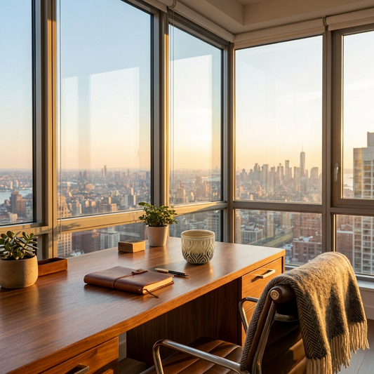 Embossed Ceramic Tumbler Cup with Gold Rim, Neutral Two-Tone Glaze